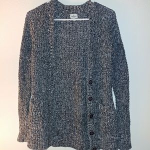 Black and White Knit Cardigan